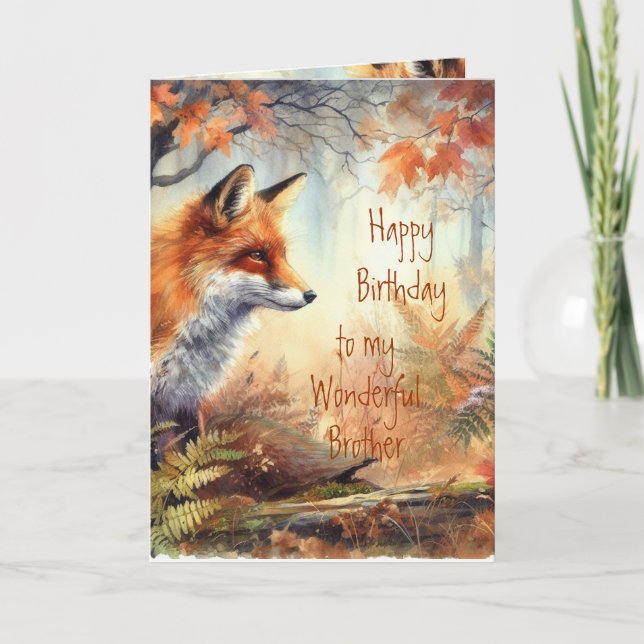 Carte Fête des pères Frère Fier de la nature animale (Devant)