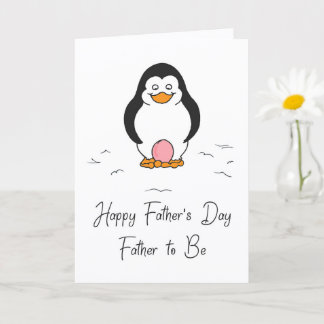 Carte Fête des Pères futur papa d'une fille manchot avec