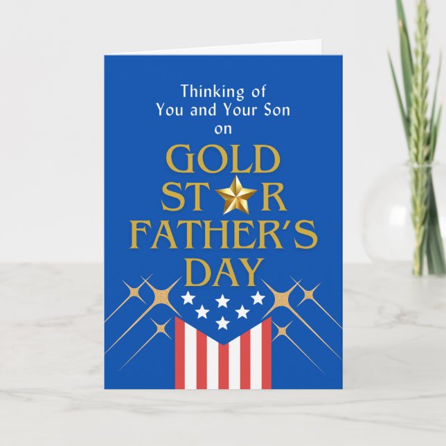 Carte Fête des pères Gold Star Son souvenir (Devant)