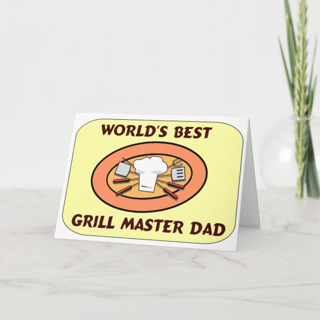 Carte Fête des pères Grill Master Papa (Devant)