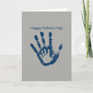 Carte Fête des pères heureuse Handprint