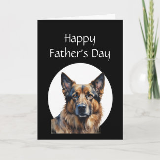 Carte Fête des Pères Humour Chien Berger Allemand