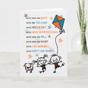 Carte Fête des pères Humour des Doodles pour enfants