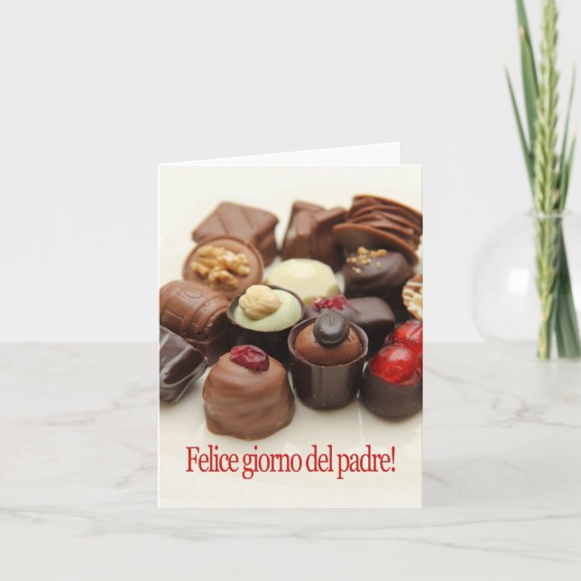 Carte Fête des pères italienne heureuse (Devant)