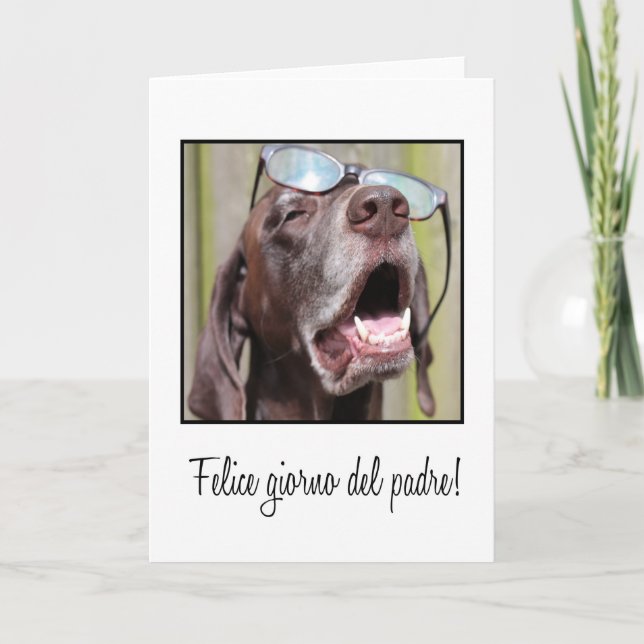 Carte Fête des pères italienne heureuse (Devant)