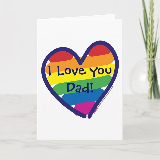 Carte Fête des pères Je T'Aime Papa (Devant)