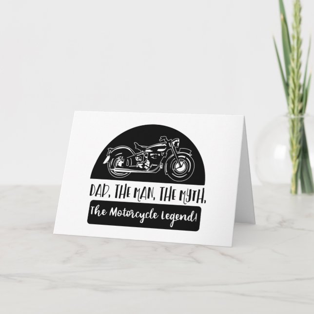Carte Fête des pères légendaire de la moto père The Man  (Devant)