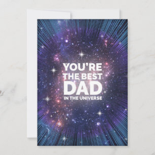 Carte Fête des pères meilleur papa dans l'univers