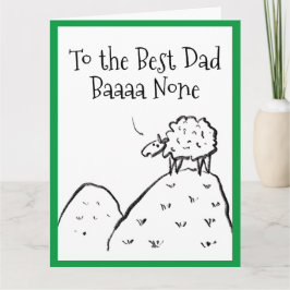 Carte Fête des pères Meilleur papa Drôle Mouton Dit un j