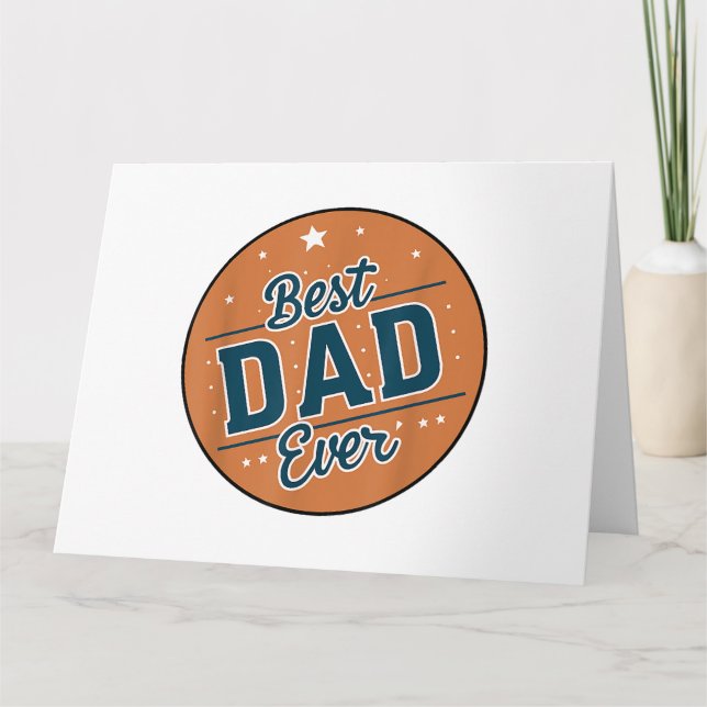 Carte Fête des Pères Meilleur Papa du Monde (Devant)