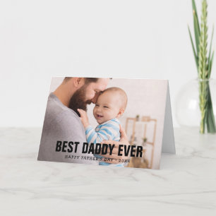 Carte Fête des Pères Meilleur Papa Photo Message