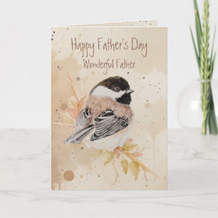 Carte Fête des pères, Merveilleux Père Mésange Oiseau