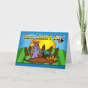 Carte fête des pères - Ours de jardinage