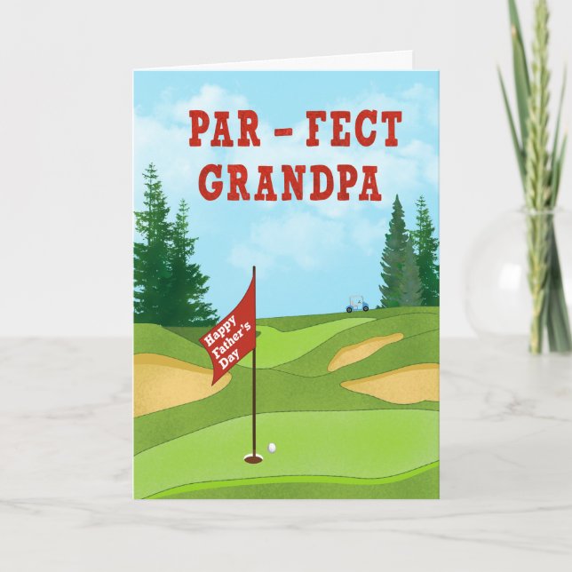 Carte Fête des Pères Par-fait Grand-père (Devant)