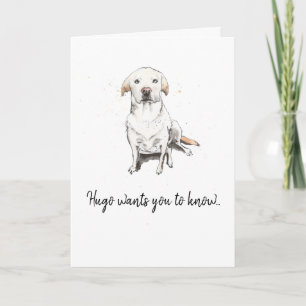 Carte Fête des pères personnalisée de Golden Labrador