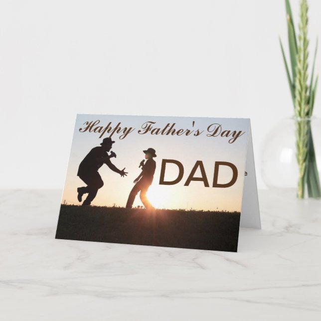 CARTE FÊTE DES PÈRES PERSONNALISÉE PÈRE ET FILS (Devant)