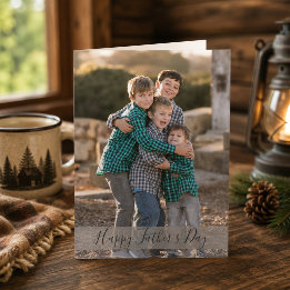 Carte Fête des Pères Photo de famille personnalisée
