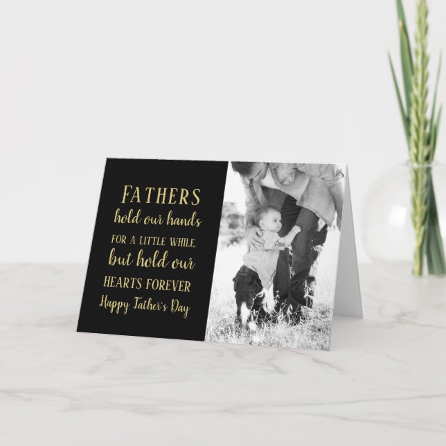 Carte Fête des pères Photo Fille Citation (Devant)