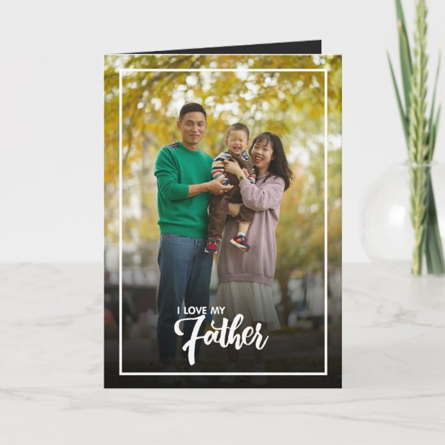 Carte Fête des pères photo personnalisée, cadeau de papa (Devant)