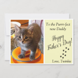 Carte Fête des pères photo personnalisée pour animal de 