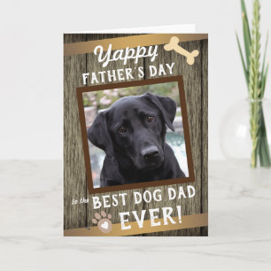 Carte Fête des Pères pour chien Une photo