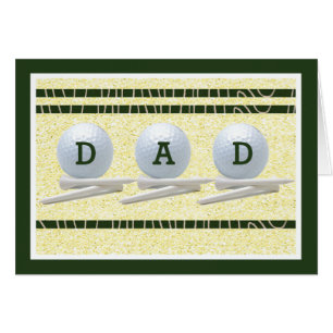 Carte fête des pères pour Golfer