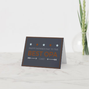 Carte Fête des Pères pour Opa Bois Cœur Argyle