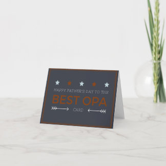 Carte Fête des Pères pour Opa Bois Cœur Argyle