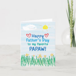 Carte fête des pères pour Papaw