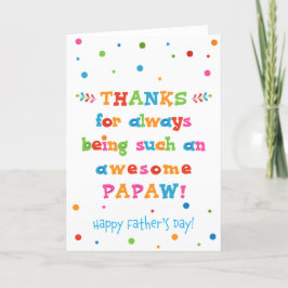Carte fête des pères pour Papaw