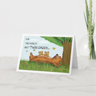 Carte fête des pères pour Twin Dad - Best Twin Dad