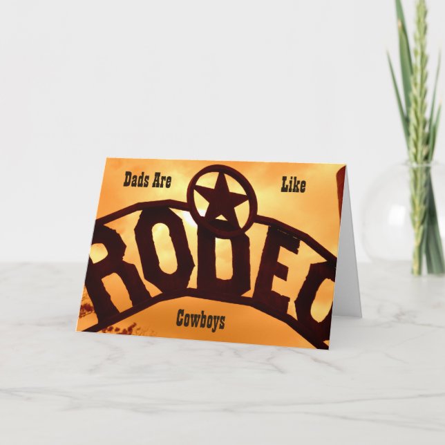 Carte Fête des pères Rodeo Cowboy Card (Devant)