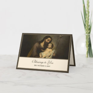 Carte Fête des Pères Saint Joseph Jésus Religieux