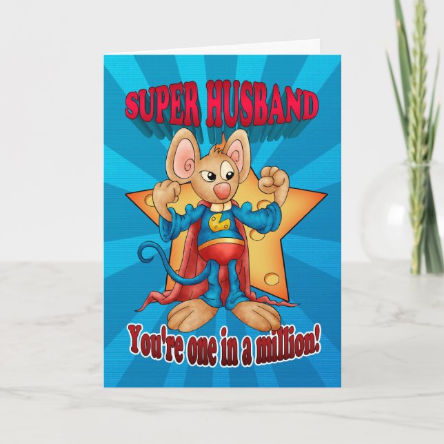 Carte fête des pères - Souris Super Mari - Un Dans (Devant)