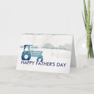 Carte fête des pères : Tracteur agricole