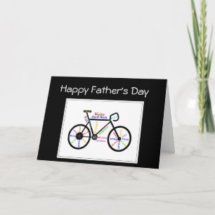 Carte Fête des pères Vélo Cycle, Sport Motivational