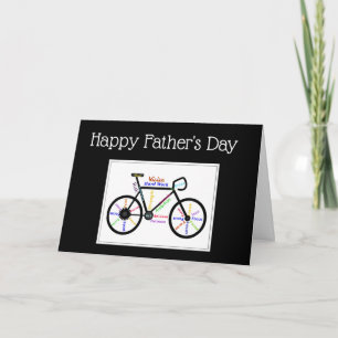 Carte Fête des pères Vélo Cycle, Sport Motivational