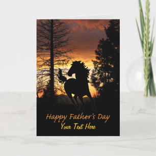 Carte Fête des pères Wild Horse Sunset Card