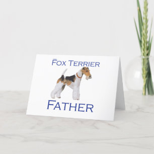 Carte Fête des pères Wire Fox Terrier