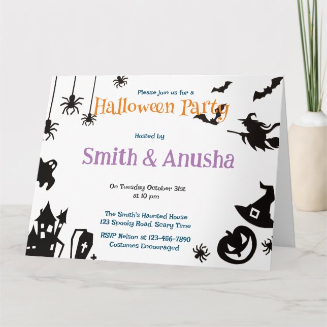 Carte Fête d'Halloween pour adultes d'innovation (Devant)