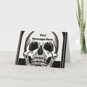 Carte Fête d'Halloween Squelette personnalisé Anniversai