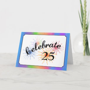 Carte Fête du 25e anniversaire