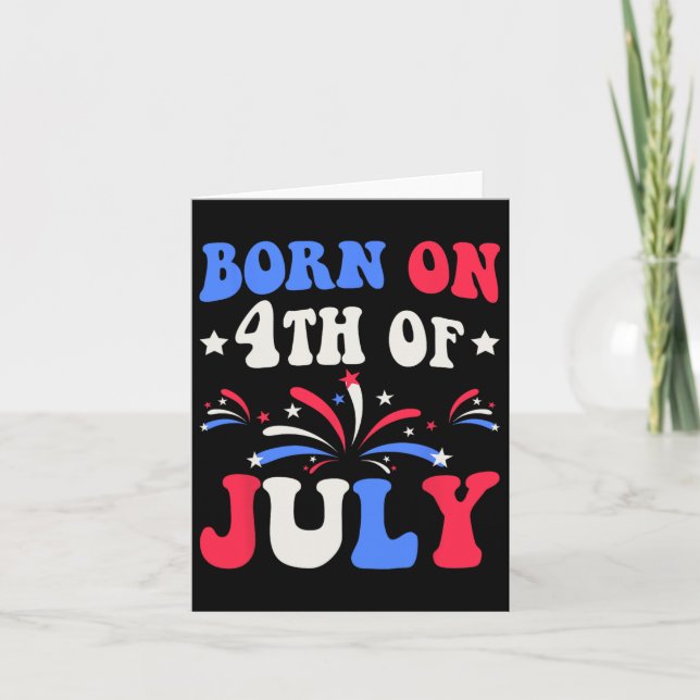 Carte Fête du 4 juillet anniversaire patriotique  (Devant)