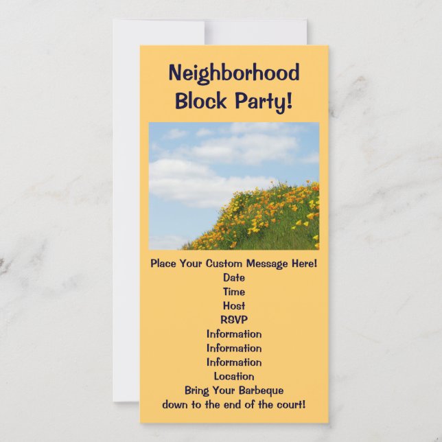 Carte Fête du quartier ! Fêtes d'été Barbeques (Devant)