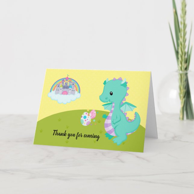 Carte Fête Enfant Dragon Fantastique (Devant)
