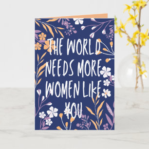 Carte Fête internationale de la femme Floral