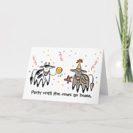 Carte Fête jusqu'à ce que les vaches viennent à la maiso
