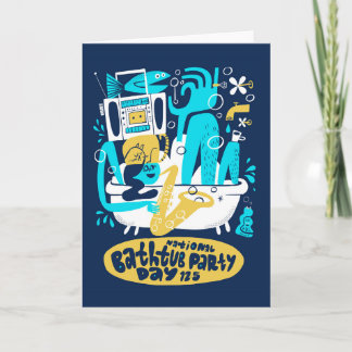 Carte Fête nationale de la baignoire 15 décembre