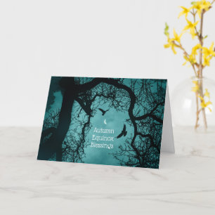Carte Fête païenne Automne Équinoxe Mabon Bénédictions