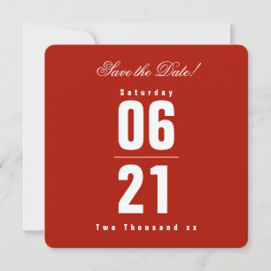 Carte Fête patriotique rouge et bleu  Enregistrer la dat
